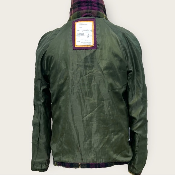 Aeropostale Plaid Pea Coat NWOT - Picture 9 of 11